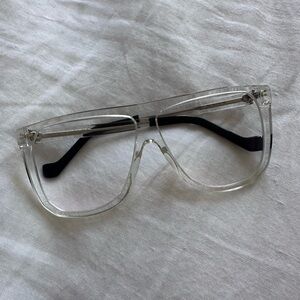 Loewe square clear glasses.